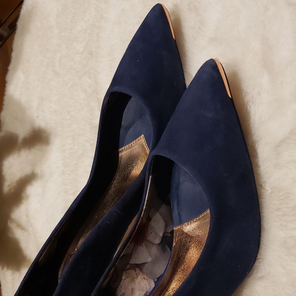 TED Baker 40.5 sway navy blue with rose gold pointed toe - Picture 6 of 8
